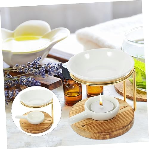 1Set Essential Oil Burner with Vintage Ceramic Design
