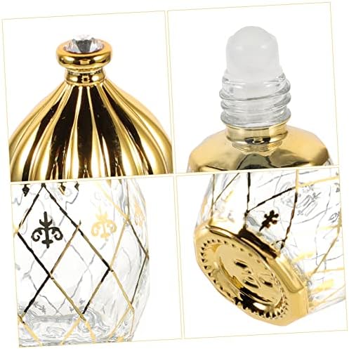 Middle Eastern Style Refillable Perfume Bottle with Vintage Crown Lid