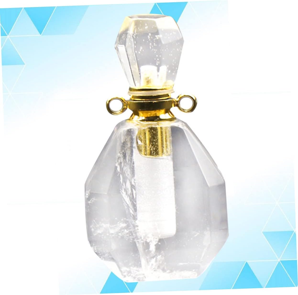 Ciieeo Natural Fluorite Crystal Wishing Bottle Pendant Necklace
