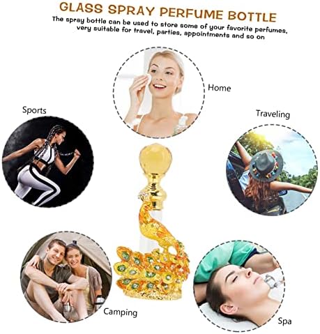 PRETYZOOM Vintage Refillable Perfume Bottle Elegant Decorative Airtight Holder for Personal Use and Travel