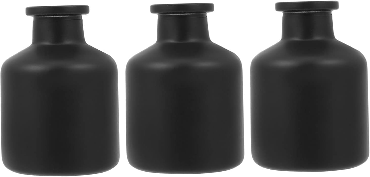 PRETYZOOM 3pcs Frosted Aromatherapy Diffuser Bottles for Home Decor