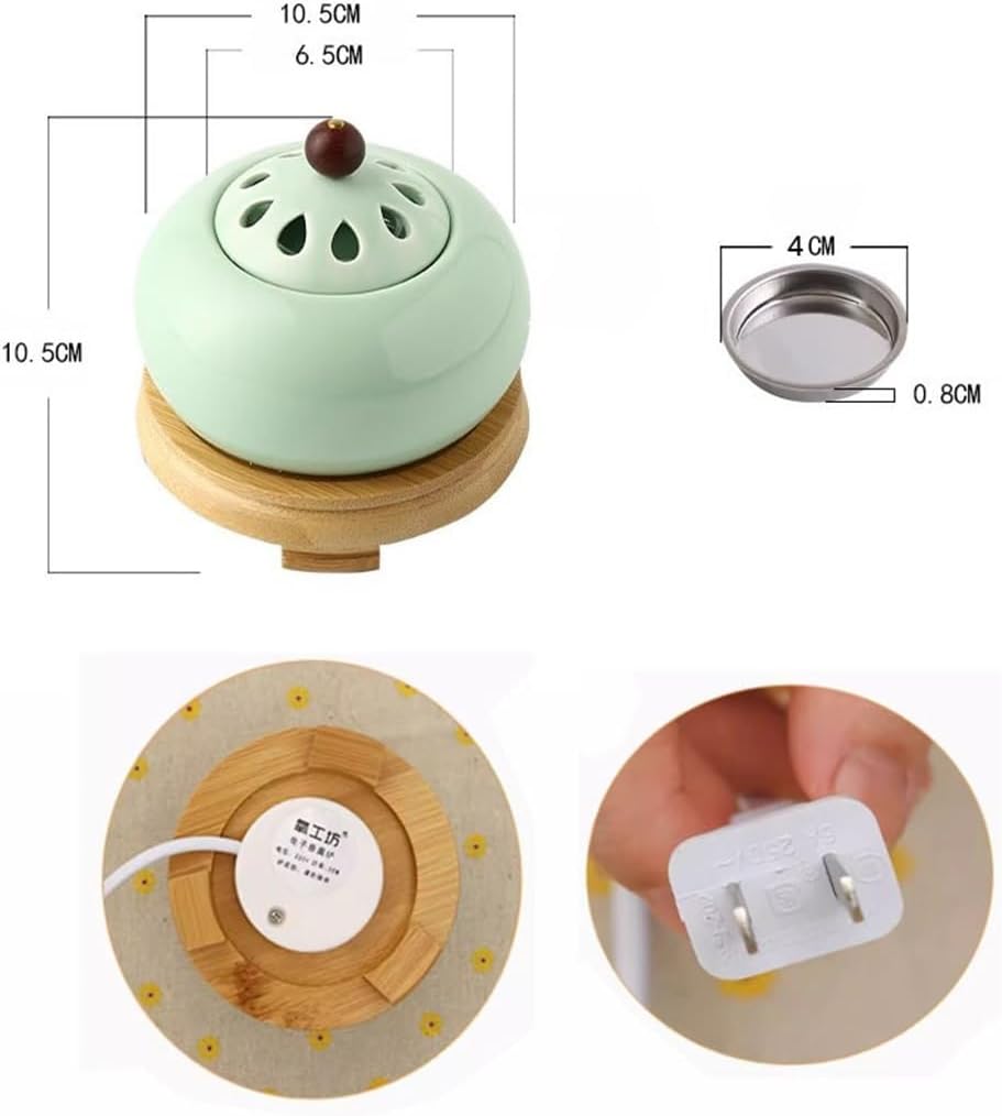 Timing Temperature Electronic Incense Burner with Spoon and Spice Tray