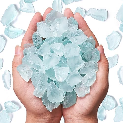 Versatile Frosted Sea Glass Blocks - 1LB Turquoise