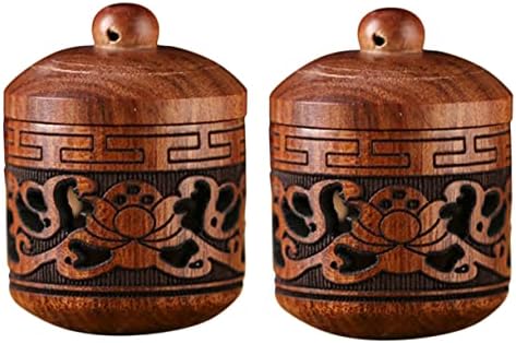 FRCOLOR Carving Wooden Fragrance Ball Bottle Pendant Decorative Diffuser for Home