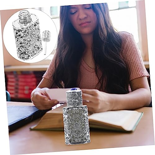 Belliuffy Essential Oils Perfume Bottle Empty Glass and Alloy Travel Toiletry Refillable Decorative