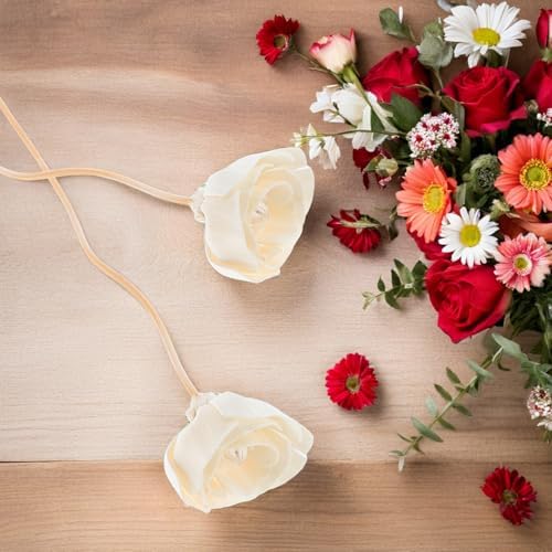 FAVOMOTO 8pcs Aromatherapy Rattan Sticks Ivory 826 X 196 Inch