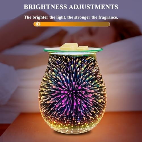 EQUSUPRO 3D Glass Wax Melt Warmer with Timer