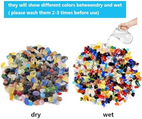 HappyFiller 5 LB Tumbled Glass Beads for Vases and Gardens