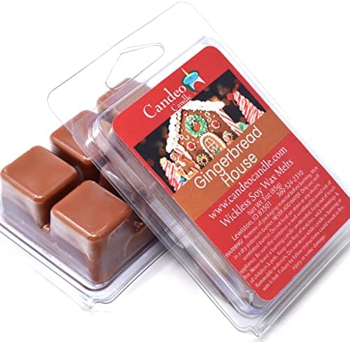Gingerbread House Scented Wax Melts 2 Pack Set Candeo Candle