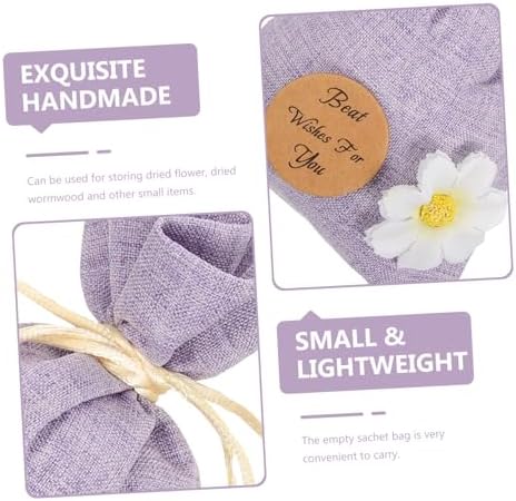 ABOOFAN 10Pcs Lavender Sachet Bags Refillable Empty Drawstring Pouches for Fragrance Storage
