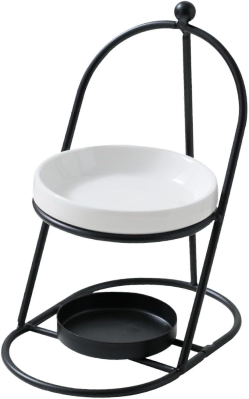 Essential Oil Burner with Removable Ceramic Bowl Black