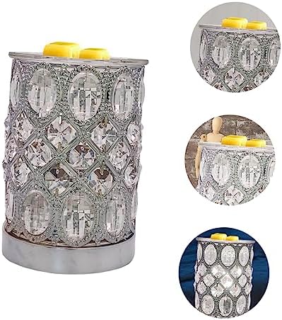 White Crystal Aromatherapy Burner Lamp with Eco-Friendly Wax Holder