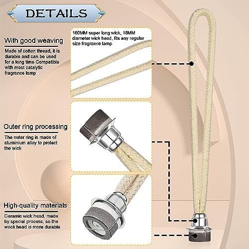 HiFANCY 2PCS Oil Lamp Wicks for Fragrance Lamp