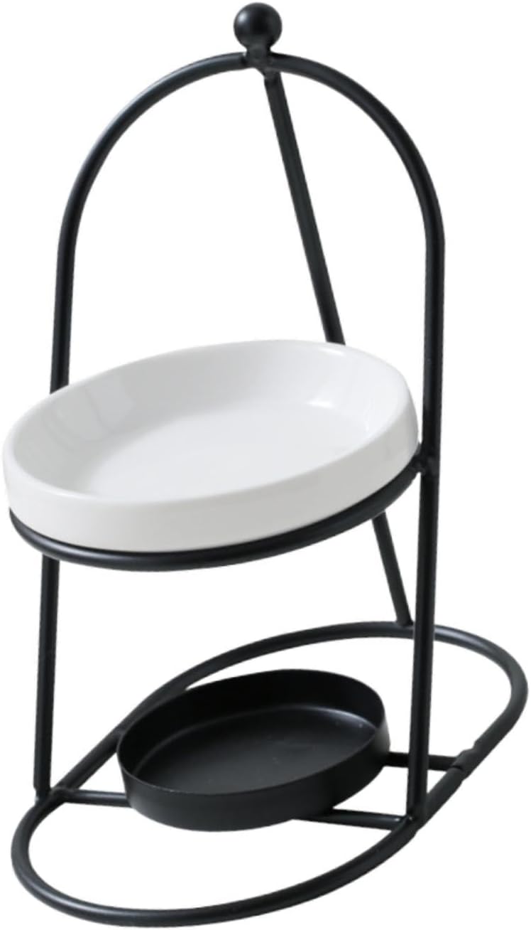 Essential Oil Burner with Removable Ceramic Bowl Black