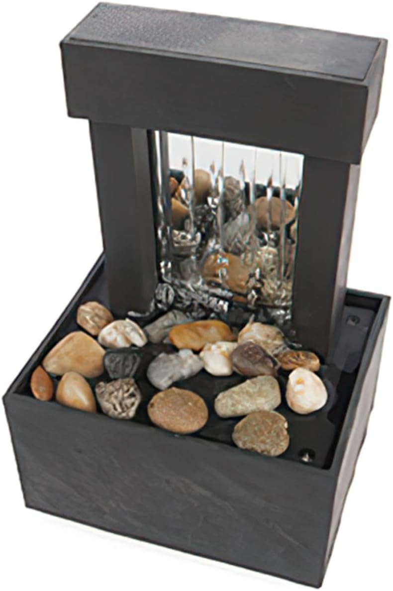 ORFOFE Tabletop Fountain Indoor Mini Waterfall Decor