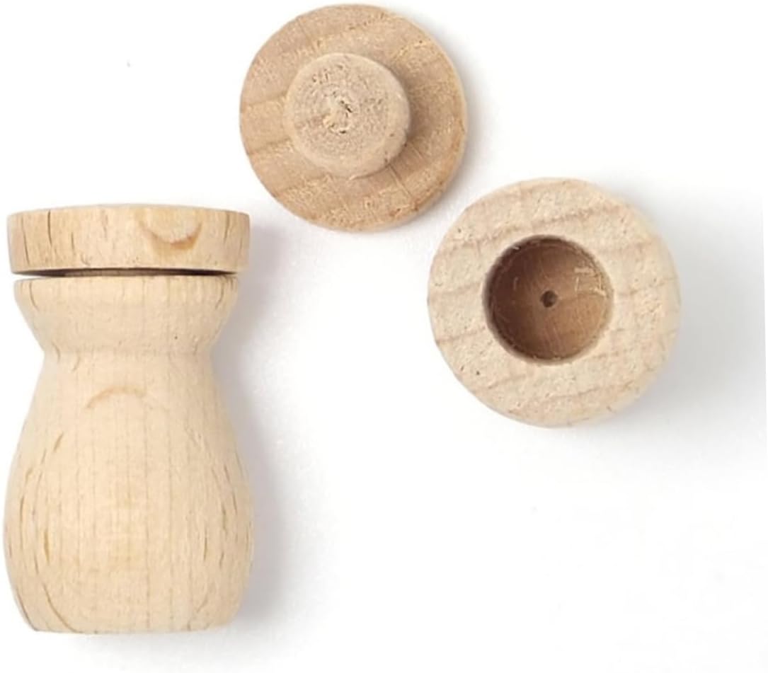6pcs DIY Essential Oil Diffuser Bottle Pendants Wooden Decor