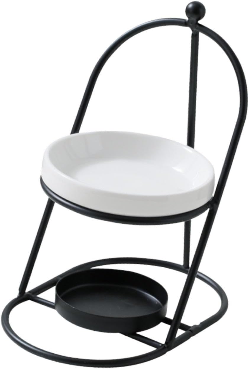 Essential Oil Burner with Removable Ceramic Bowl Black