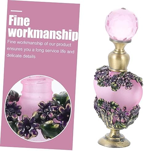 VICASKY 2Pcs Vintage Perfume Bottle Elegant Decorative Essential Oil Container