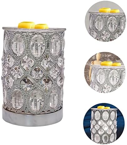 Wakauto 1pc Glass Aromatherapy Furnace Night Light Diffuser Warm Wax Melting Lamp for Home Decor
