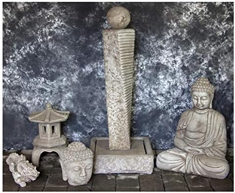 Rustic Twist Fountain Sphere with Chinese Dragon and Kamakura Buddha