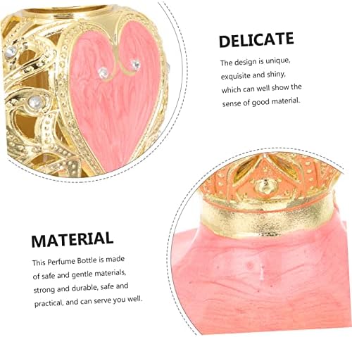 Heart Shaped Perfume Bottle Middle Eastern Style Decorative Refillable Container for Essential Oils