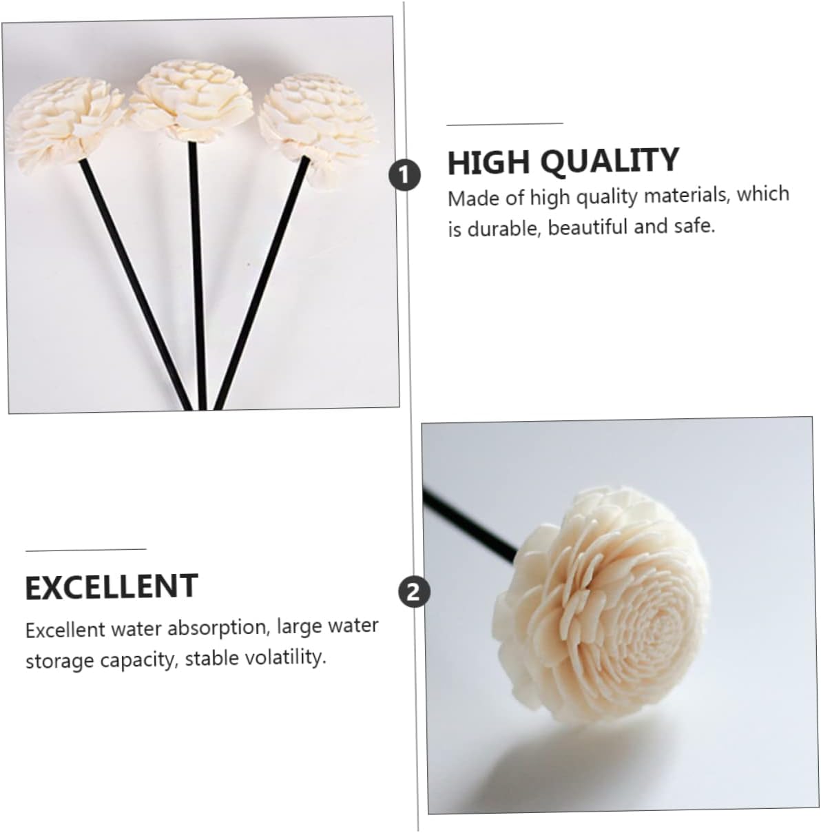 ABOOFAN 3pcs Lavender Aromatherapy Rattan Diffuser Sticks Home Decor
