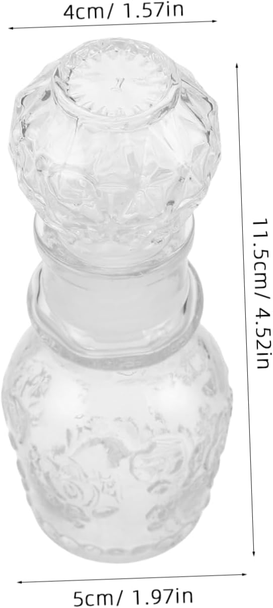 Vintage Miniature Glass Perfume Bottle for Travel and Home Decor