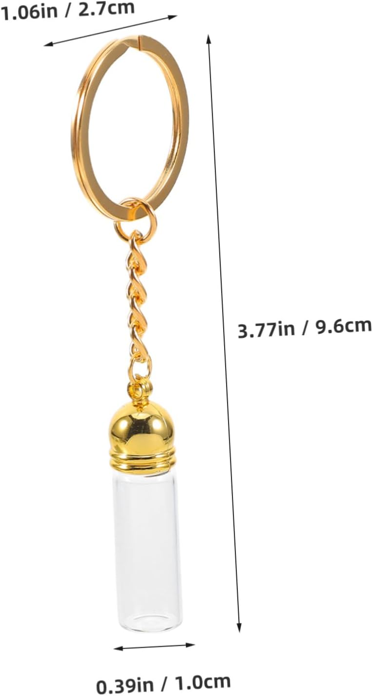 NOLITOY Tiny Refillable Glass Perfume Bottle Keychain