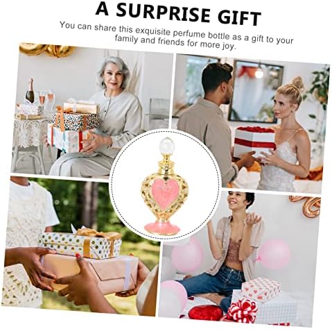 Ipetboom Heart Shaped Perfume Bottle Refillable Design for Essential Oils Fragrances Decoration
