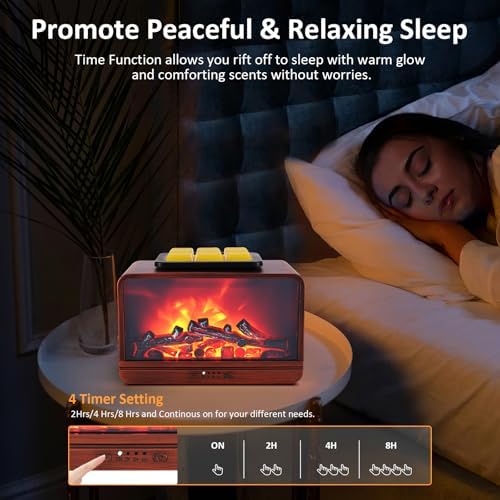 Wax Melt Warmer with Dynamic Flame and Timer