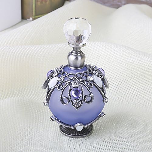 YU FENG Hollow-Out Rattan Flower Perfume Bottle Purple