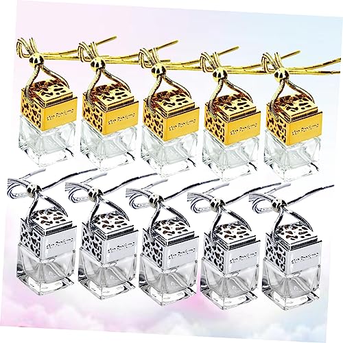 10 Pcs 8ml Square Glass Perfume Bottle Decorative Aroma Diffuser for Men Women