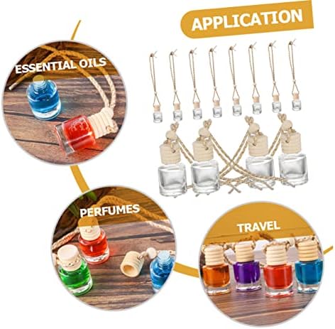 VOSAREA 12Pcs Transparent Aroma Bottles with Caps