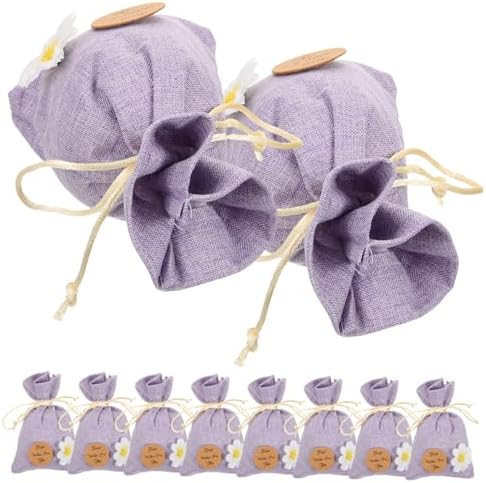 ABOOFAN 10Pcs Lavender Sachet Bags Refillable Empty Drawstring Pouches for Fragrance Storage