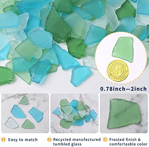 Giftvest Sea Glass for Crafts 16oz Decorative Pieces