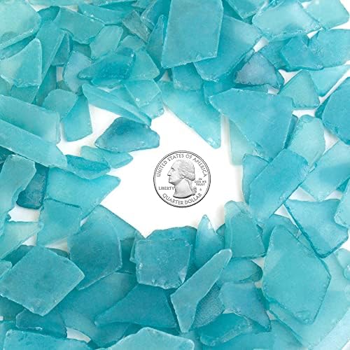 CYS EXCEL Sea Glass 16 Ounces Light Blue Vase Filler