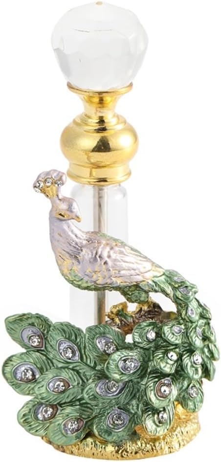 3ml Vintage Perfume Bottles Peacock Glass Decorative Scent Containers for Travel