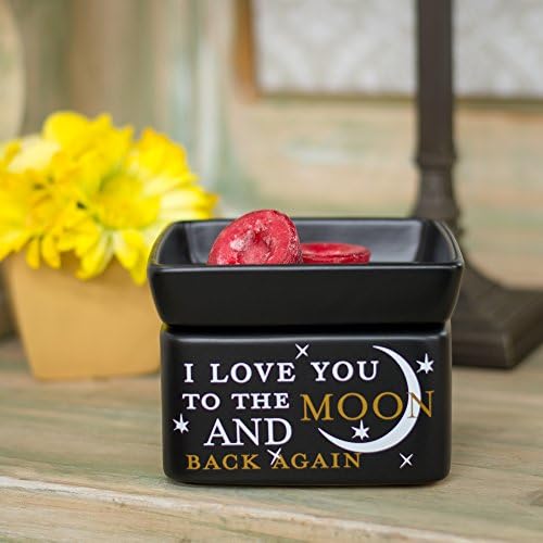 2 Pc Set Love You to The Moon and Back Love You Bushel and a Peck Ceramic Stone Candle Warmers