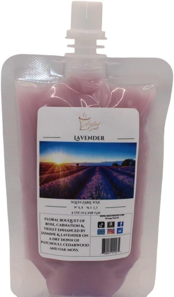Lavender Squeezable Wax Melt 8 Ounces Home Fragrance