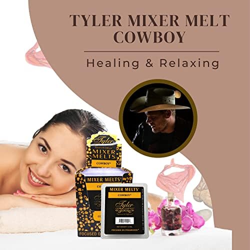 Worldwide Nutrition Bundle Tyler Cowboy Scent Soy Wax Melts with Essential Oils 4 Pack