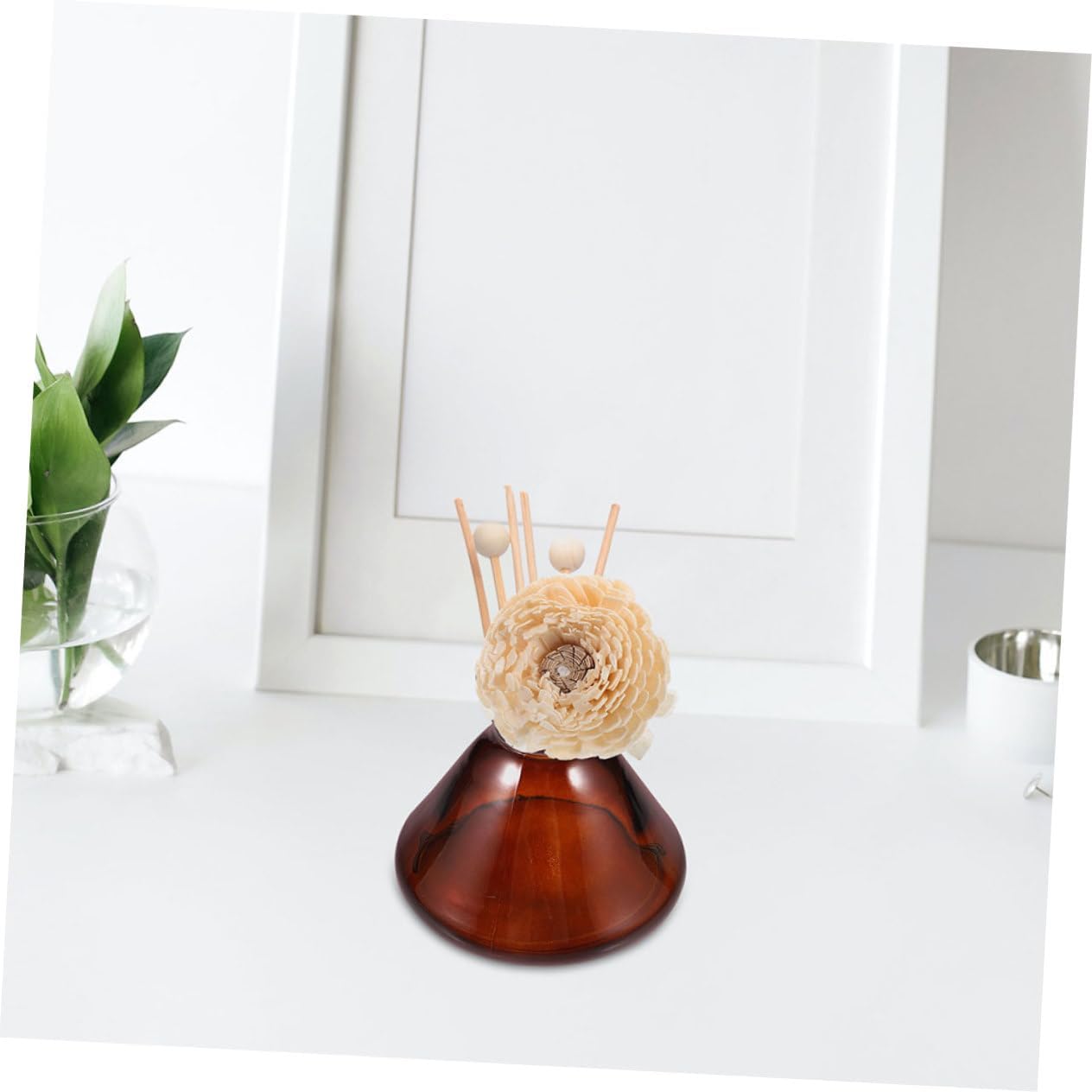 Ciieeo 2pcs Vintage Style Glass Diffuser Bottles for Aromatherapy