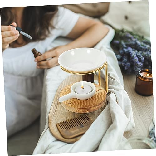 1Set Essential Oil Burner with Vintage Ceramic Design
