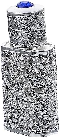 Belliuffy Essential Oils Perfume Bottle Empty Glass and Alloy Travel Toiletry Refillable Decorative