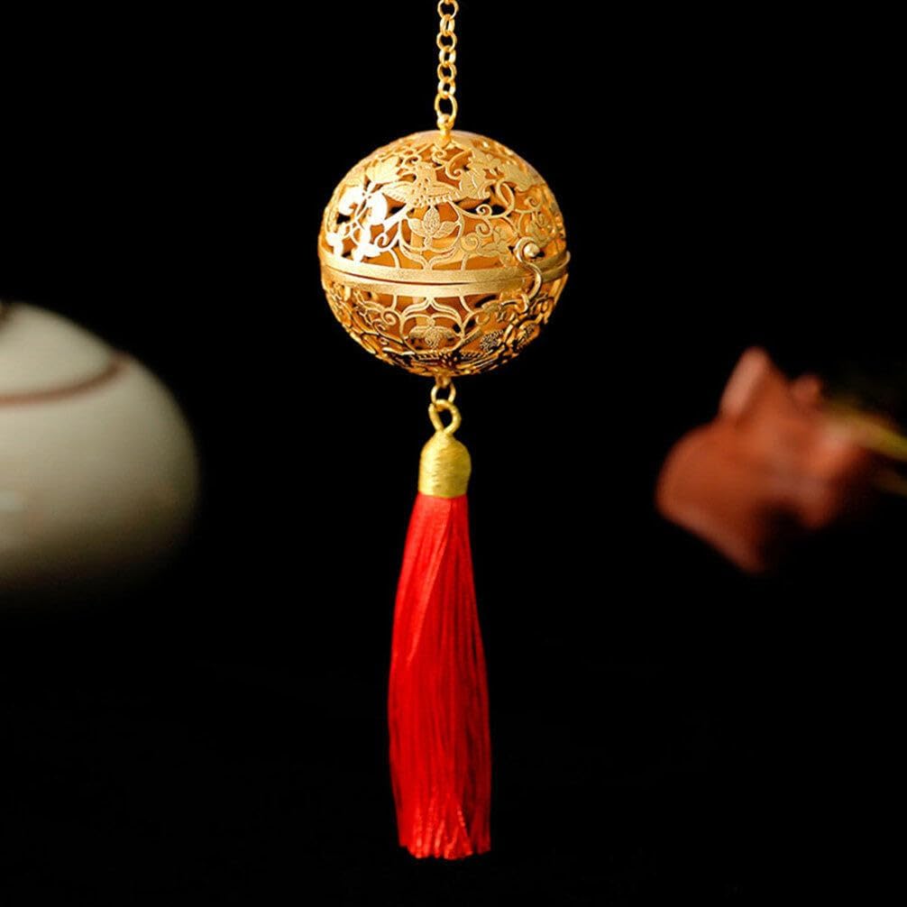 POPETPOP Brass Aromatherapy Ball Pendant for Home and Car