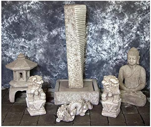 Rustic Twist Fountain with Japanese Pagoda and Meditating Buddha Set