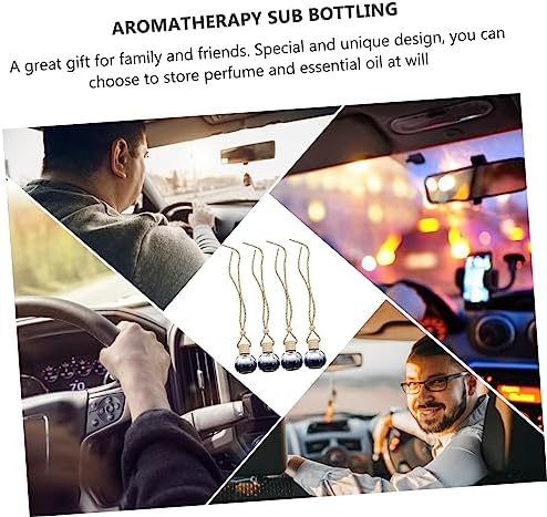 Car Perfume Hanging Pendant Set of 4 Aromatherapy Diffuser Bottles