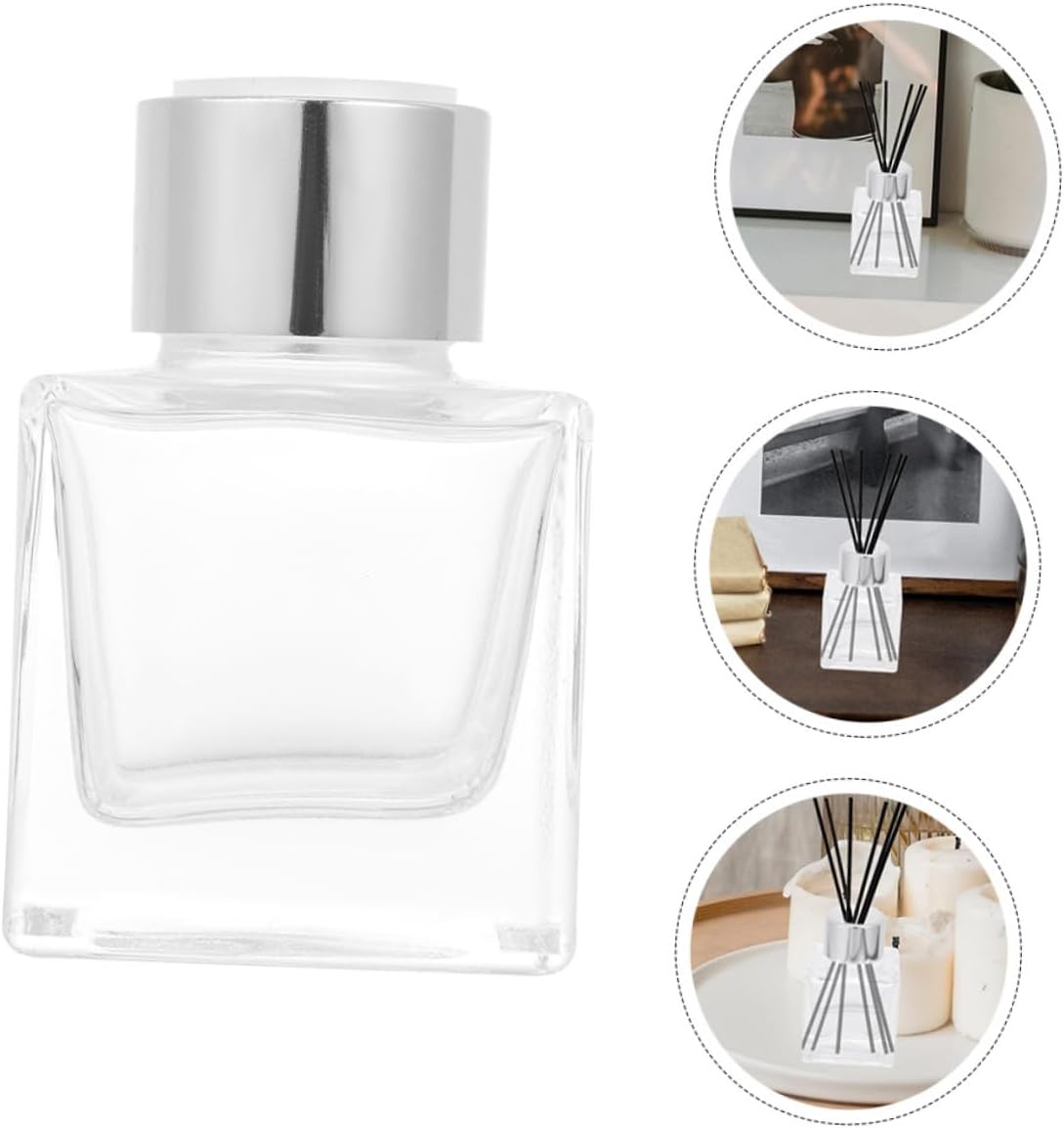 Happyyami 50ml Glass Aromatherapy Diffuser Bottle Square Design