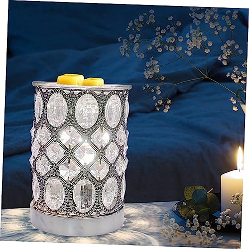 White Crystal Aromatherapy Burner Lamp with Eco-Friendly Wax Holder