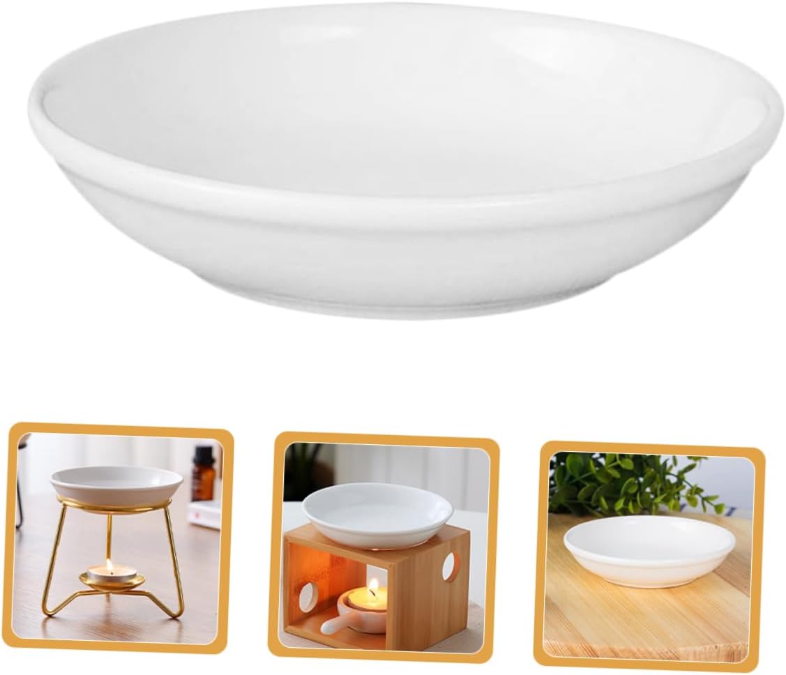 Cabilock 6pcs Ceramic Essential Oil Tray for Aromatherapy Lamp