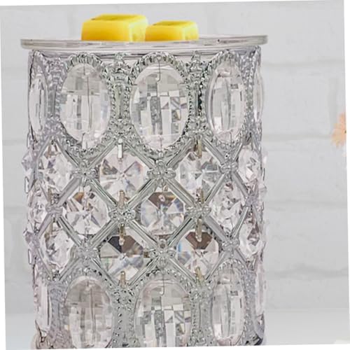 Magiclulu 1pc Romantic Aroma Burner Warm Wax Melting Lamp Crystal Fragrance Holder Night Light